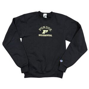 VTG 90s Champion Purdue Boilermakers Black Crewneck Sweatshirt XS